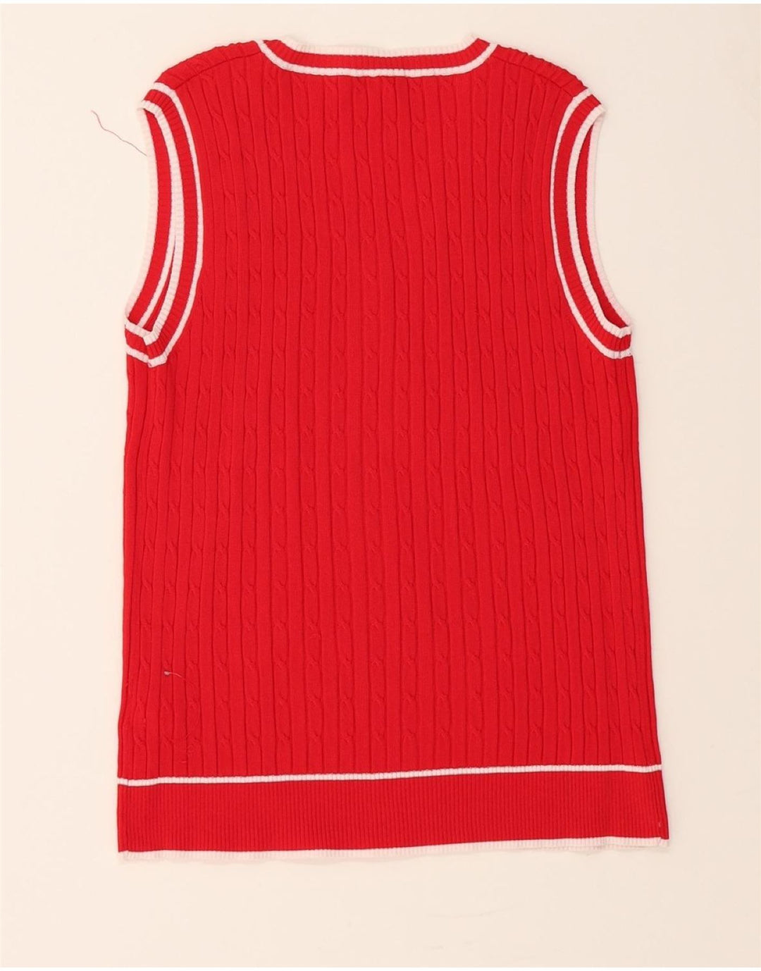 HIRSCH Girls Vest Tank Top 15-16 Years Red Viscose Vintage Hirsch and Second-Hand Hirsch from Messina Hembry 