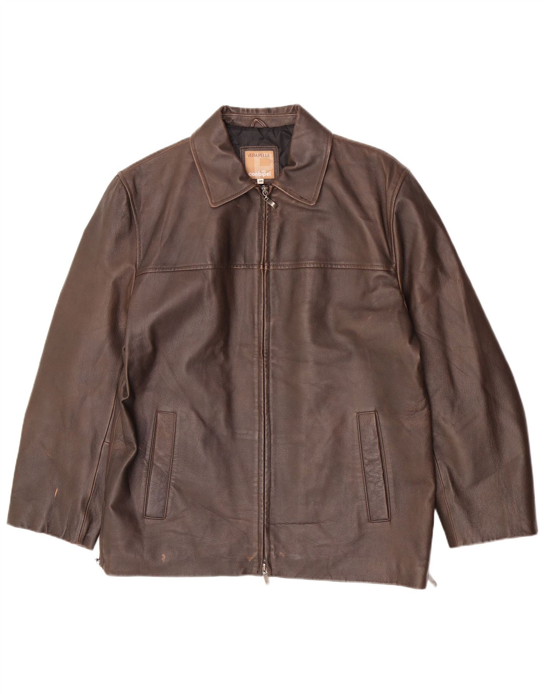 Conbipel Herre Læderjakke IT 48 Medium Brun