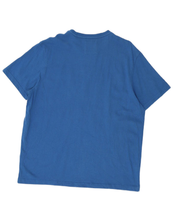 Crew Clothing Herre Grafisk T-Shirt Top XL Blå Bomuld