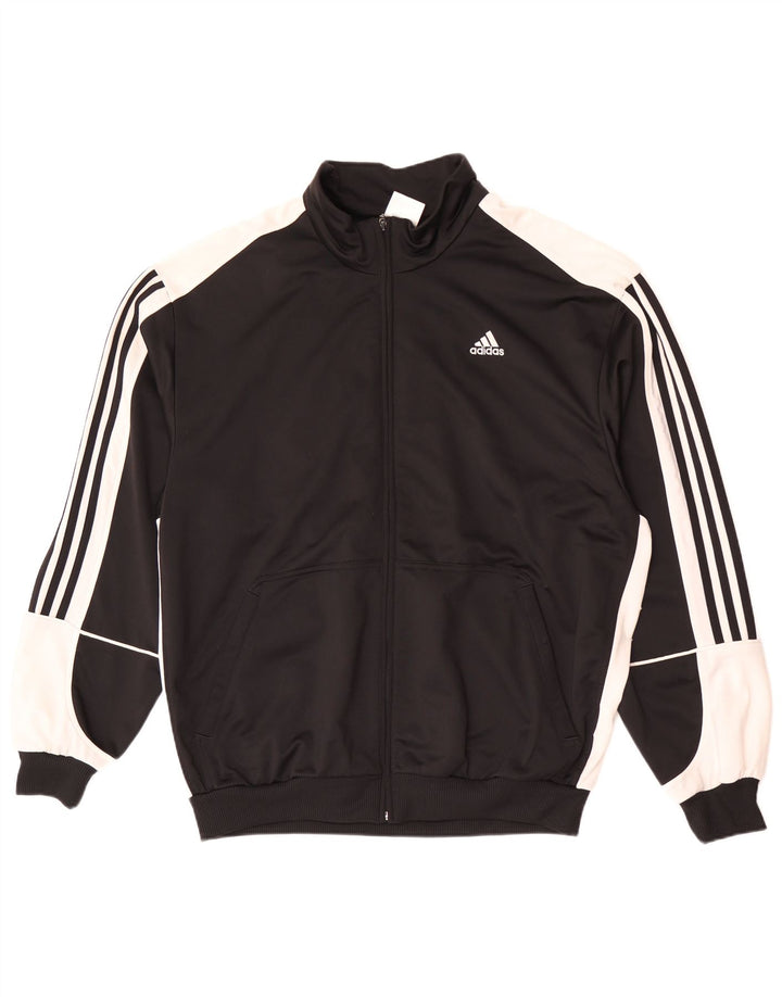 Adidas Træningsdragt til mænd Topjakke UK 48/50 XL Sort Colourblock Polyester