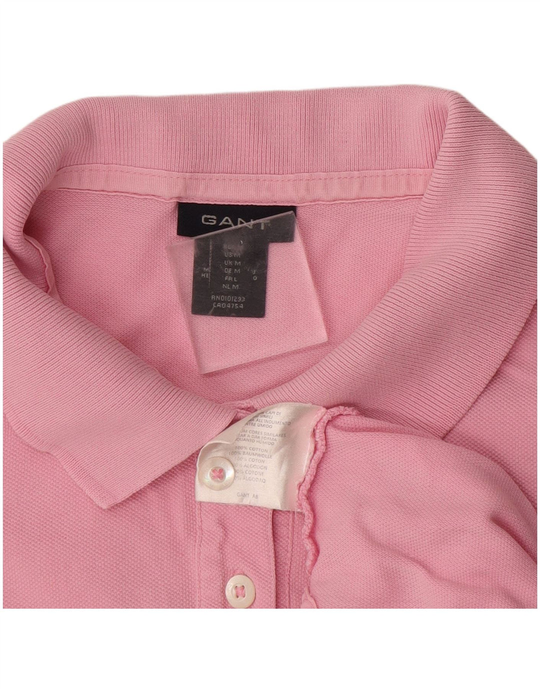 Gant Dame Polo Shirt UK 14 Medium Pink Bomuld