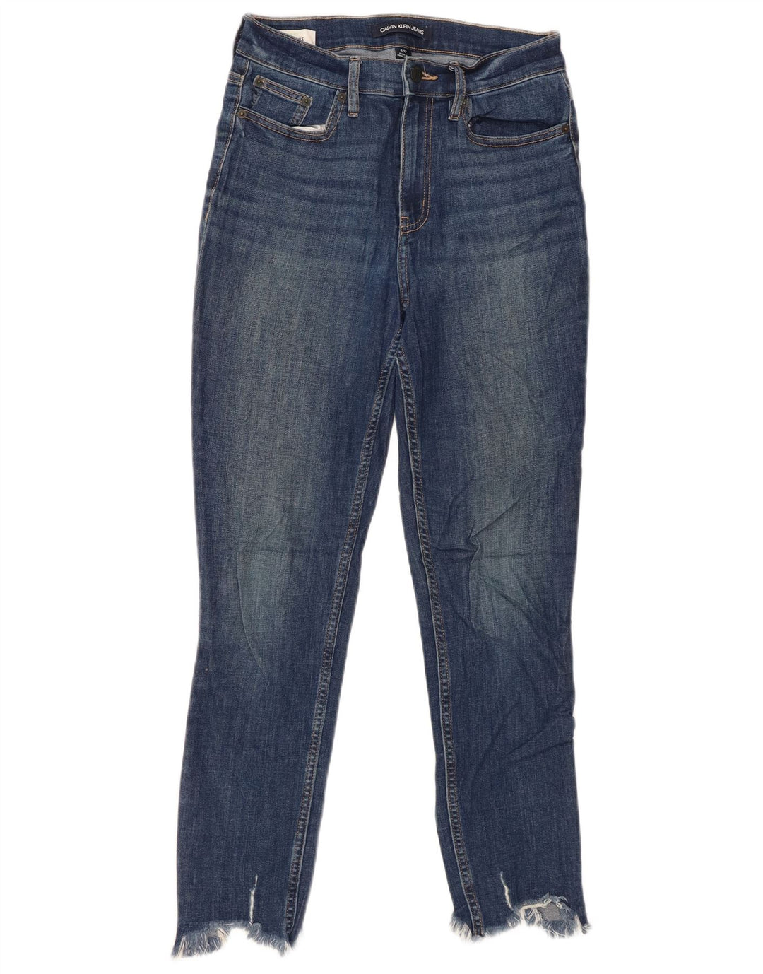 CALVIN KLEIN Dame Skinny Jeans US 4 XS W27 L26 Blå Bomuld