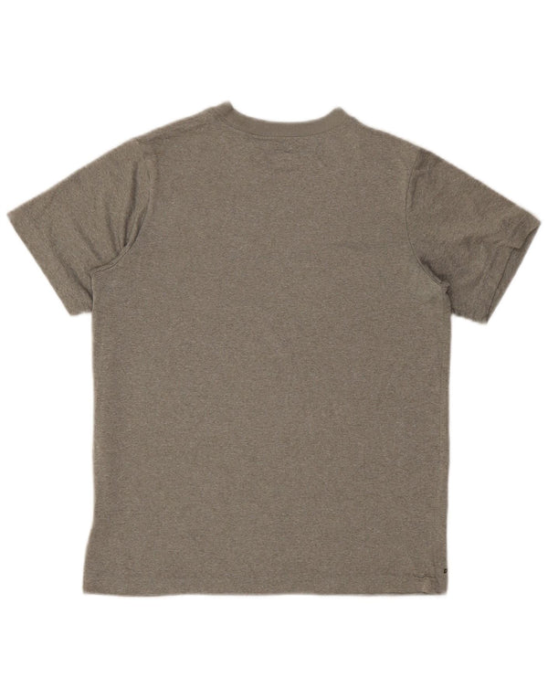 Nike Dame Dri Fit Grafisk T-Shirt Top UK 14 Stor grå flækket polyester