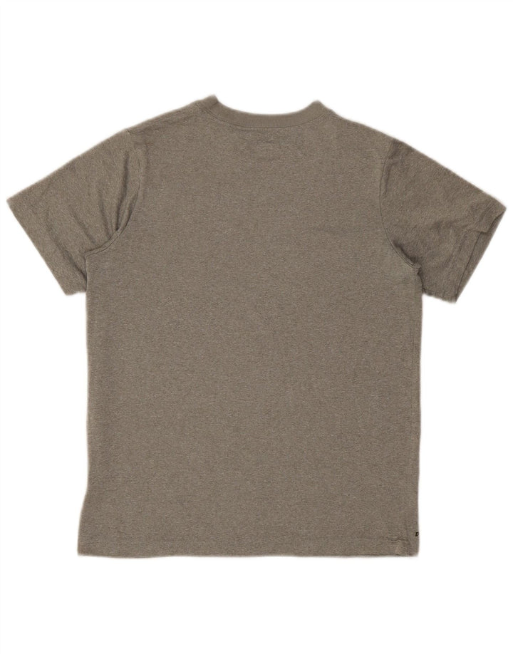 Nike Dame Dri Fit Grafisk T-Shirt Top UK 14 Stor grå flækket polyester