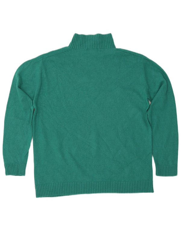 REPLAY Womens Turtle Neck Jumper Sweater UK 16 Large Turquoise Viscose
