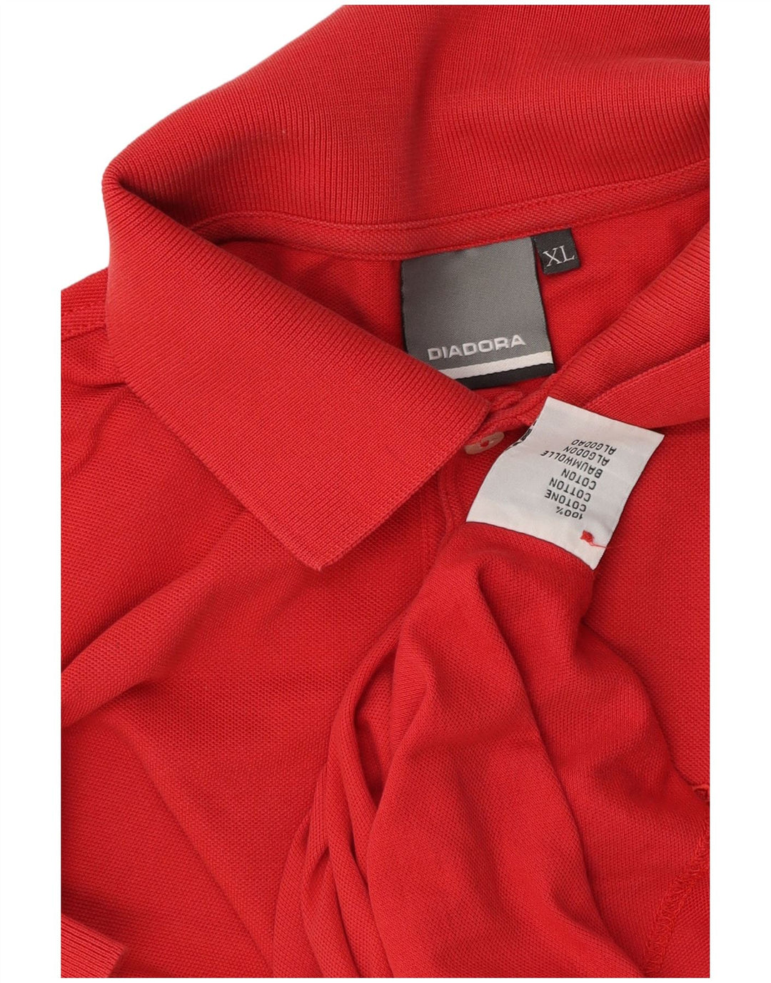 Diadora herre poloshirt XL rød bomuld