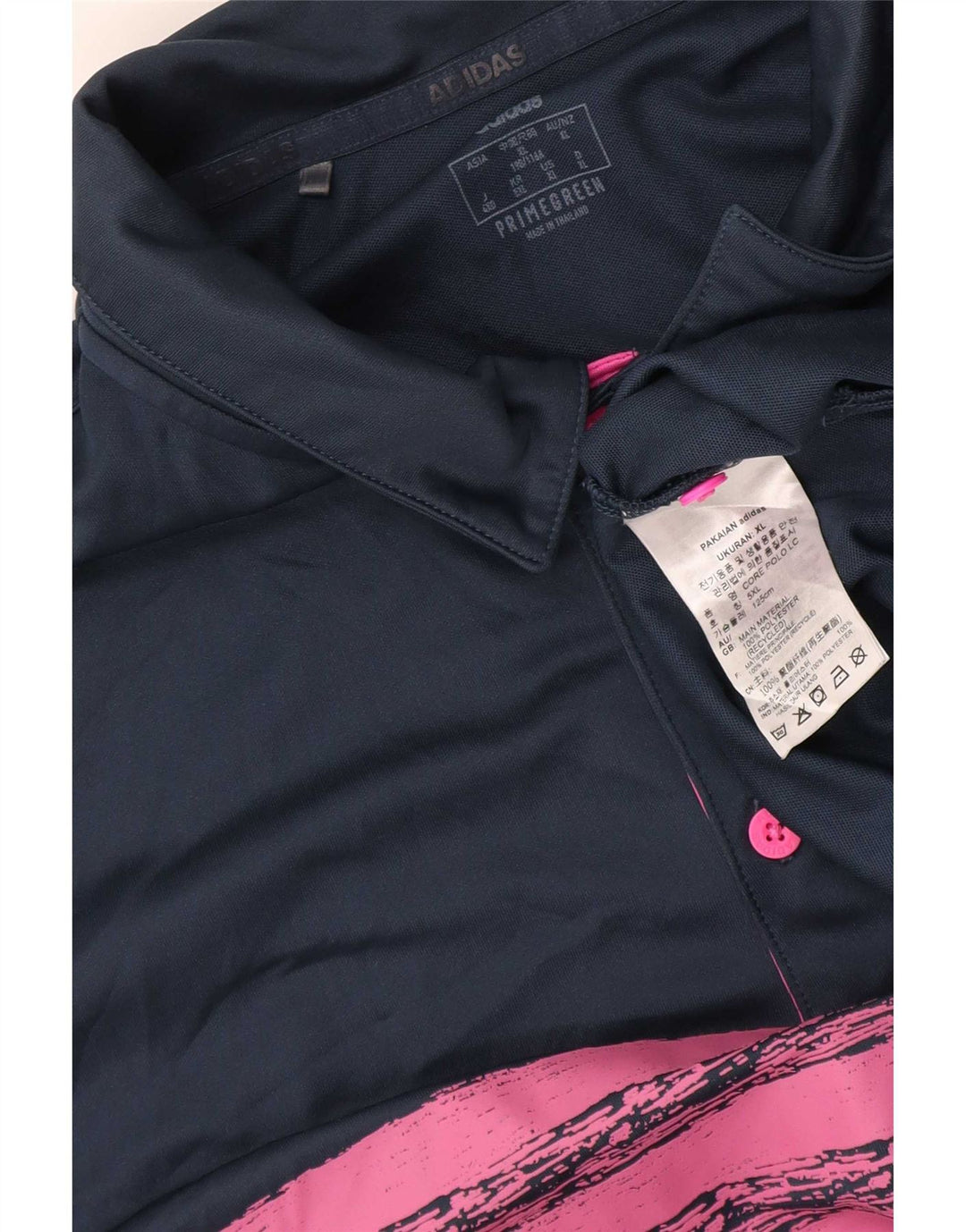 Adidas Polo Shirt til mænd XL Marineblå Colourblock Polyester