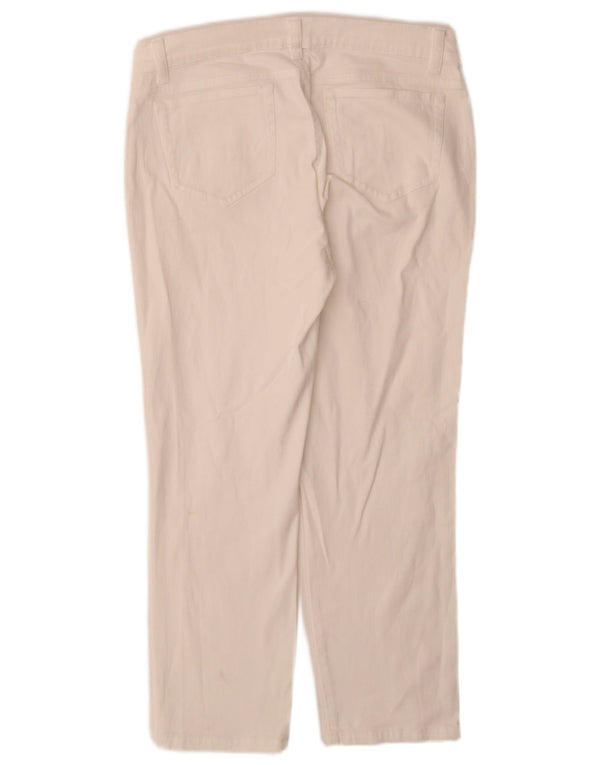 Orvis Dame Straight Jeans US 10 Large W30 L28 Hvid Bomuld