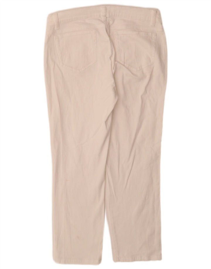 Orvis Dame Straight Jeans US 10 Large W30 L28 Hvid Bomuld
