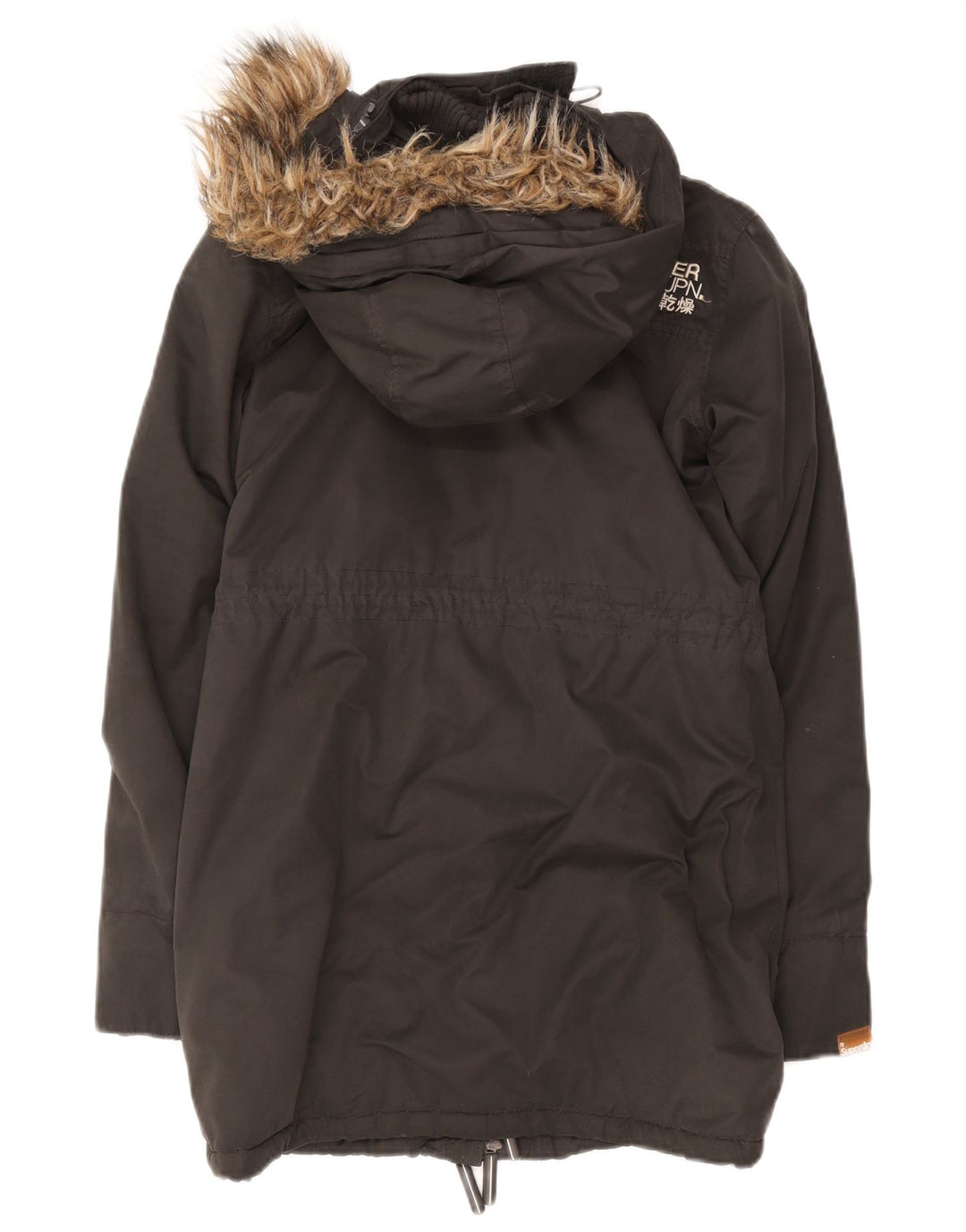 Superdry Sherpa Parkajakke med hætte til kvinder UK 12 Medium Black Polyester