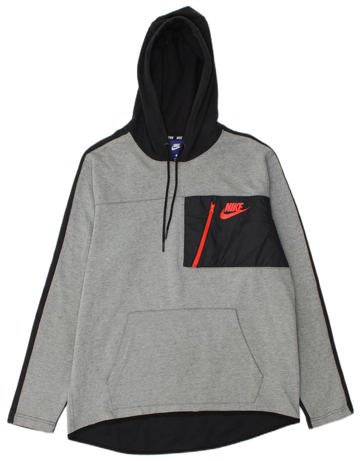 Nike Herre hættetrøje Jumper Large Grå Colourblock Bomuld
