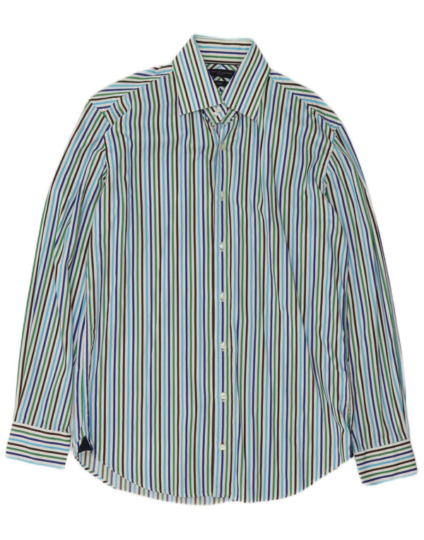 Tommy Hilfiger Herre Fitted Shirt Størrelse 39 15 1/2 Medium Flerfarvet