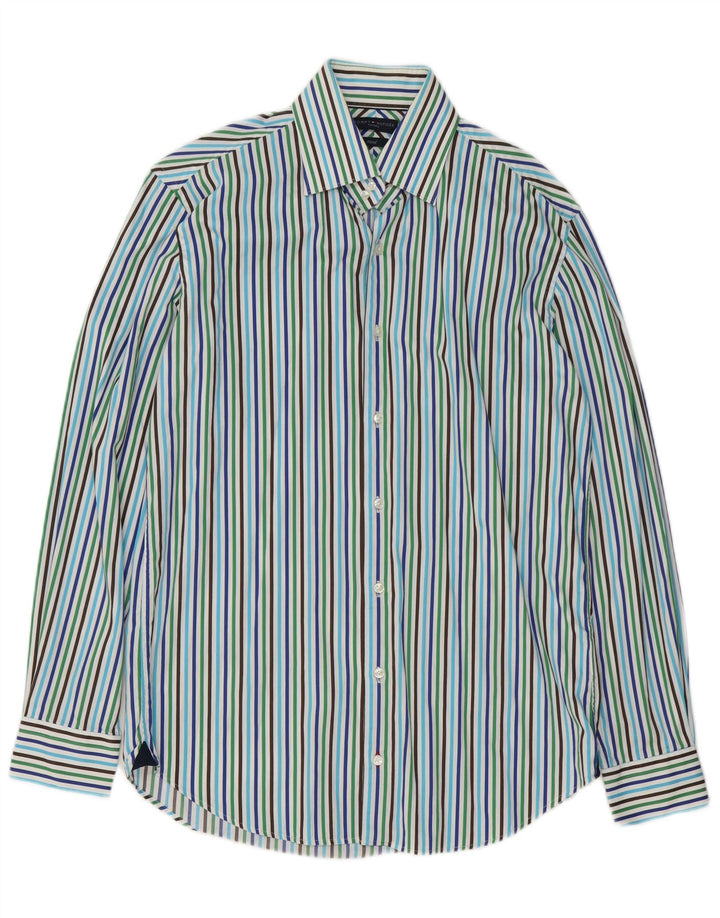 Tommy Hilfiger Herre Fitted Shirt Størrelse 39 15 1/2 Medium Flerfarvet