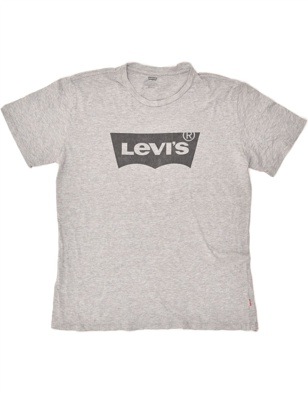 LEVI'S Womens Graphic T-Shirt Top UK 18 XL Grey Cotton | Vintage Levi's | Thrift | Second-Hand Levi's | Used Clothing | Messina Hembry 