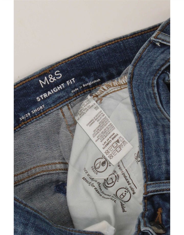 Marks & Spencer Straight Jeans til mænd W30 L29 blå bomuld