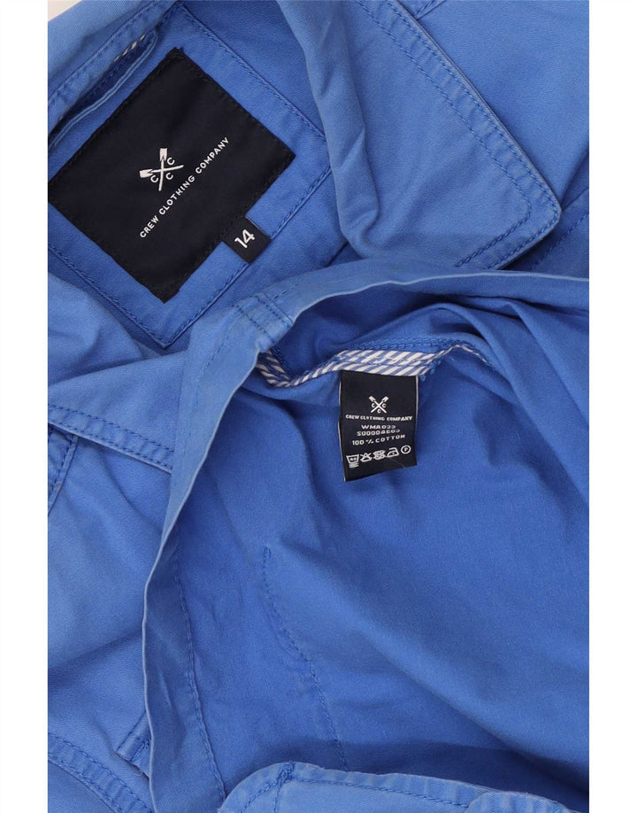Crew Clothing Dame Utility Jacket UK 14 Medium Blue Cotton