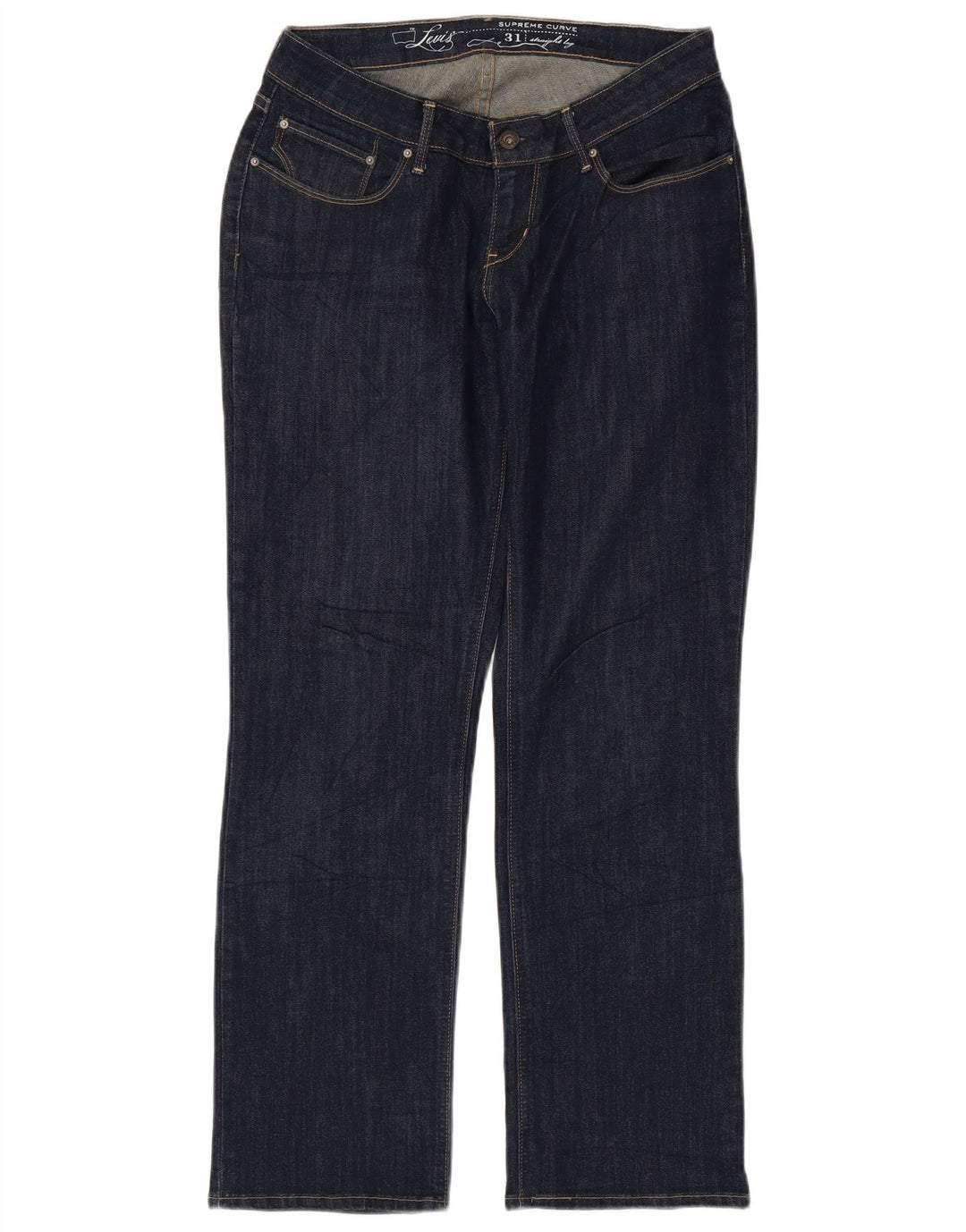 LEVI'S Lige jeans til kvinder W31 L30 Marineblå bomuld