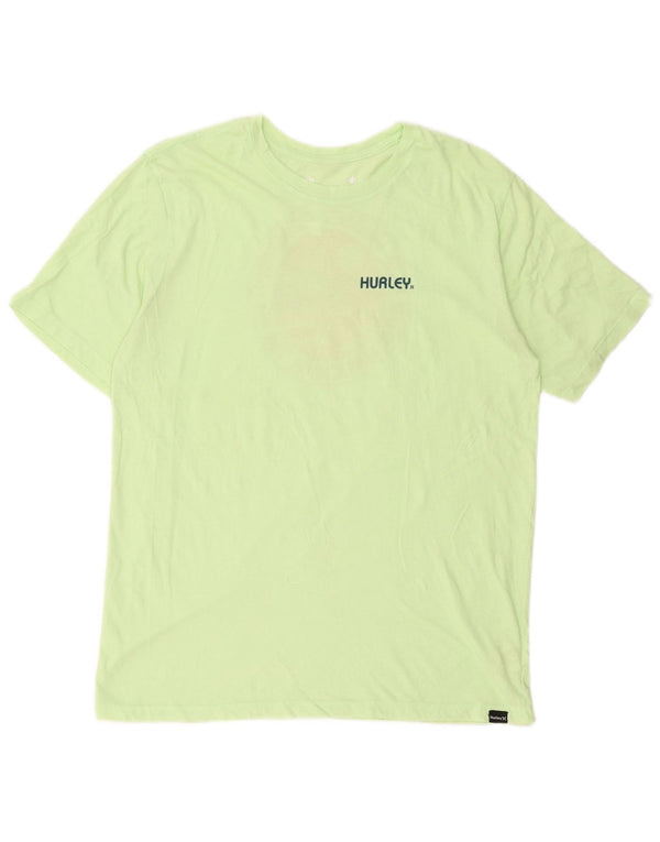 Hurley Herre grafisk T-shirt top mellemgrøn bomuld