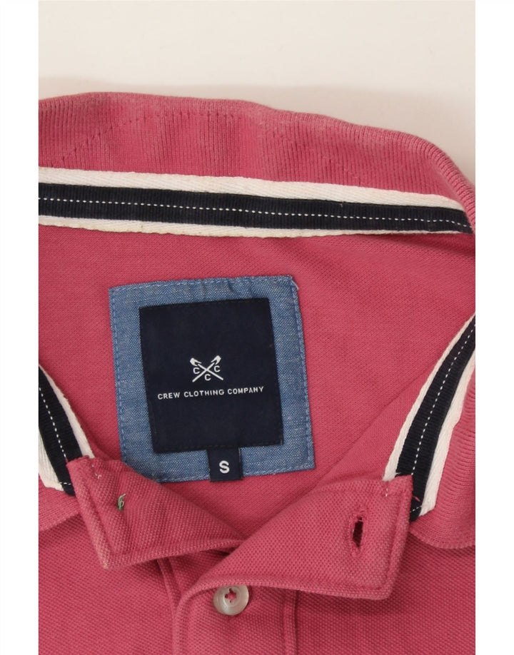 CREW CLOTHING Mens Polo Shirt Small Pink Cotton Vintage Crew Clothing and Second-Hand Crew Clothing from Messina Hembry 