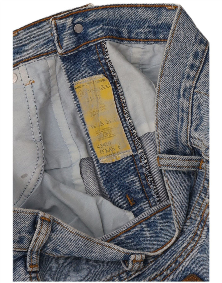 Wrangler Herre Texas Straight Jeans W34 L32 Blå Bomuld