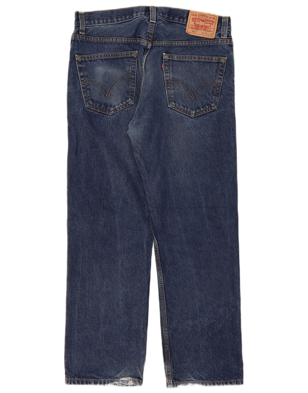 Levi's Herre 505 Regular Fit Straight Jeans W34 L29 Blå Bomuld