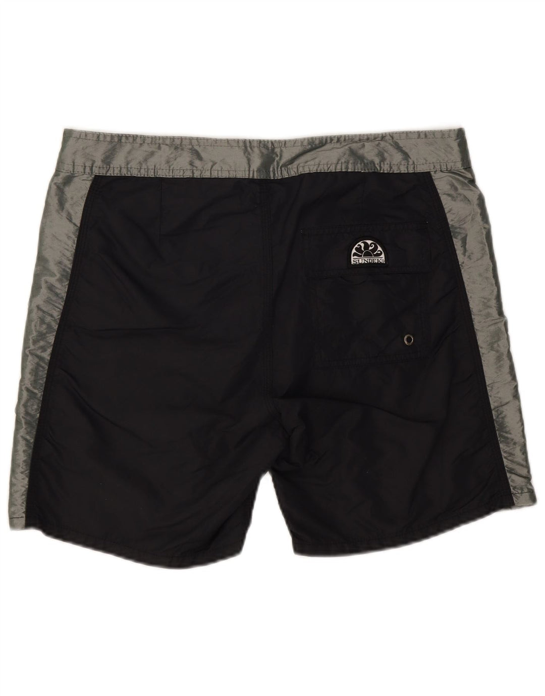 SUNDEK Herre grafiske svømmeshorts Medium Sort Colourblock Nylon