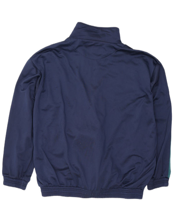 Vintage træningsdragt til mænd Topjakke 2XL Navyblå Colourblock Polyester