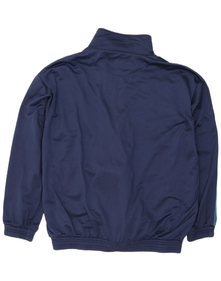 Vintage træningsdragt til mænd Topjakke 2XL Navyblå Colourblock Polyester