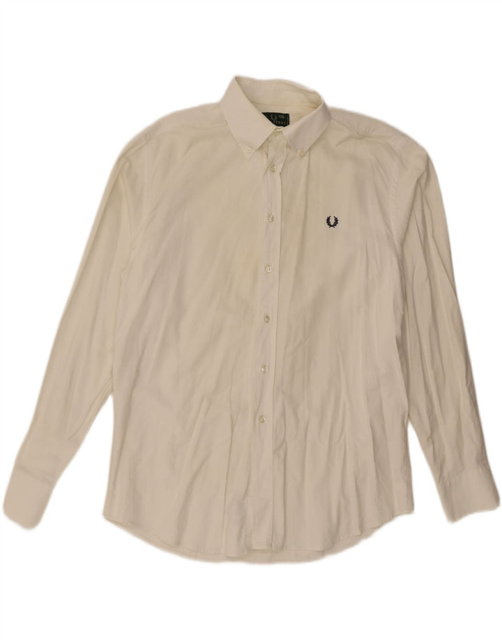 Fred Perry herreskjorte 2XL råhvid bomuld