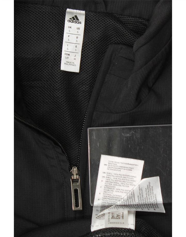 ADIDAS Mens Climalite Tracksuit Top Jacket Small Black Polyester Vintage Adidas and Second-Hand Adidas from Messina Hembry 