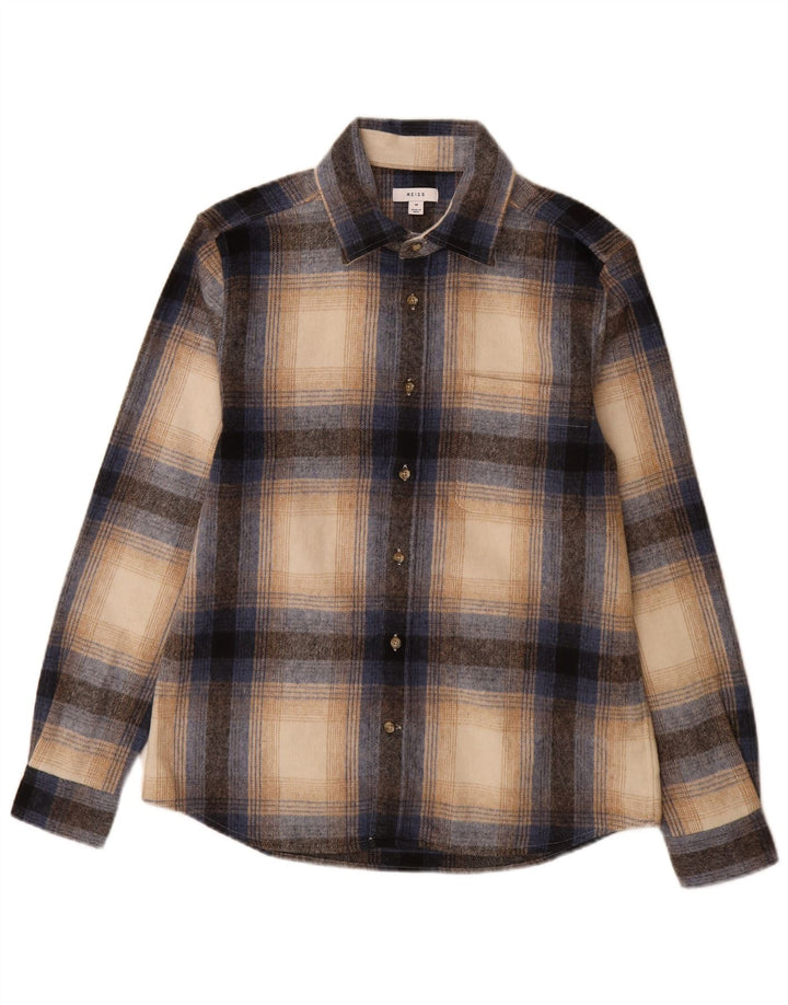 Reiss Flanelskjorte til mænd Medium Flerfarvet Plaid Uld