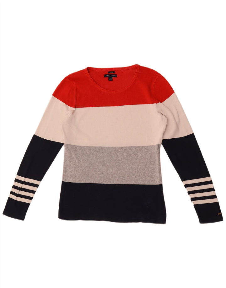 Tommy Hilfiger Dame Boat Neck Jumper Sweater UK 14 Medium Flerfarvet