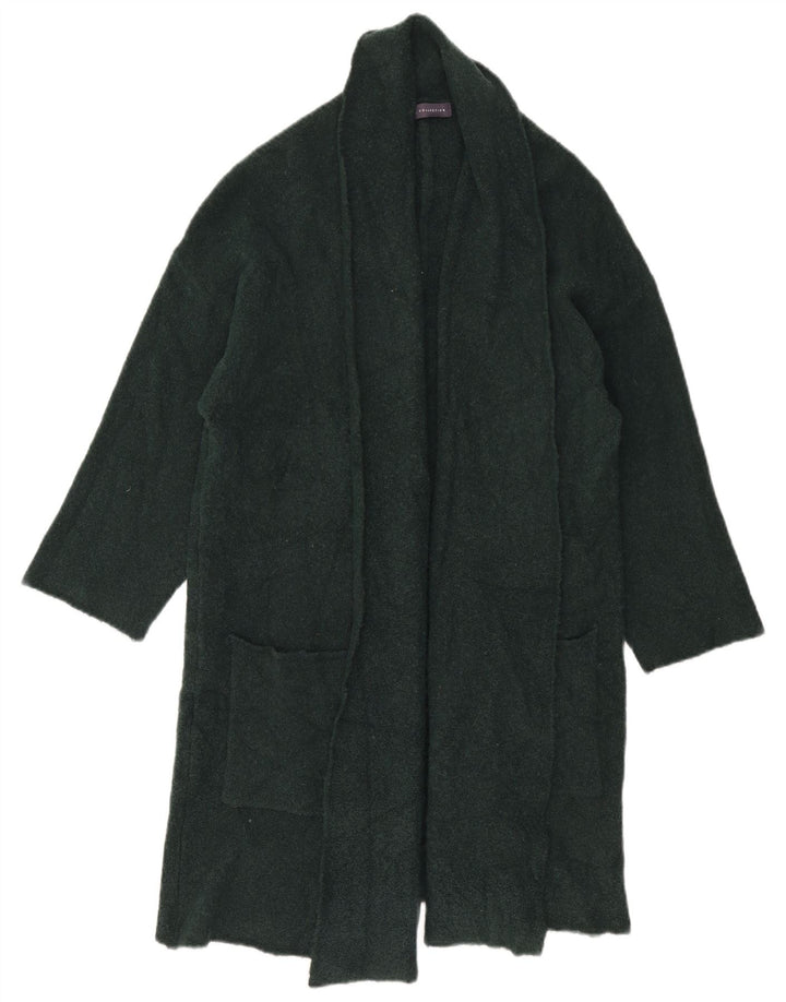 Marks & Spencer Dame Longline Open Cardigan Sweater UK 12 Medium Green