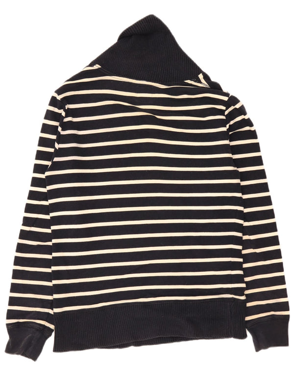 Zara Herre Sjalhalstrøje Sweater Medium Marineblå Stribet