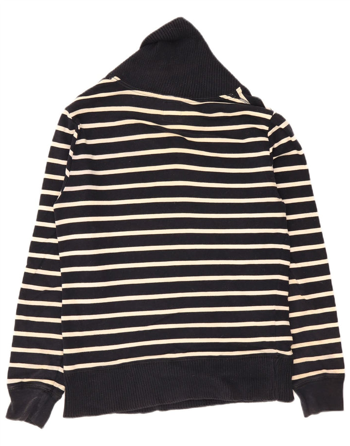Zara Herre Sjalhalstrøje Sweater Medium Marineblå Stribet
