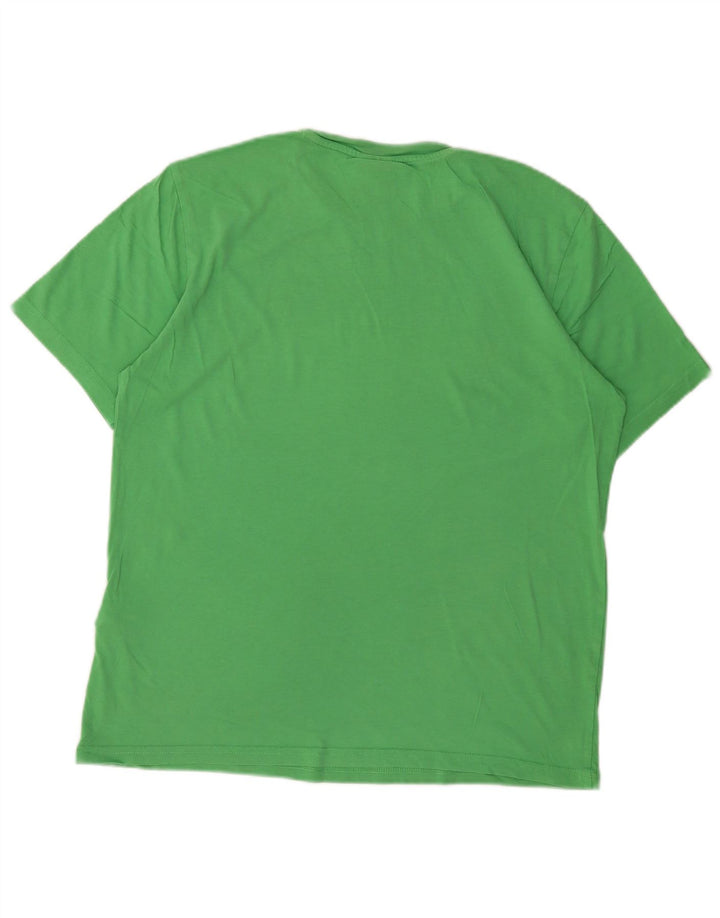 CHAMPION Herre grafisk T-shirt Top Medium Grøn Bomuld