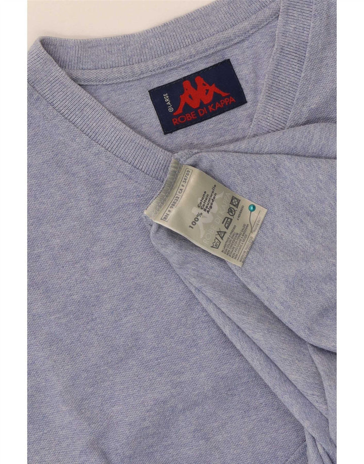 Kappa Herre kortærmet T-shirt Top Stor blå bomuld
