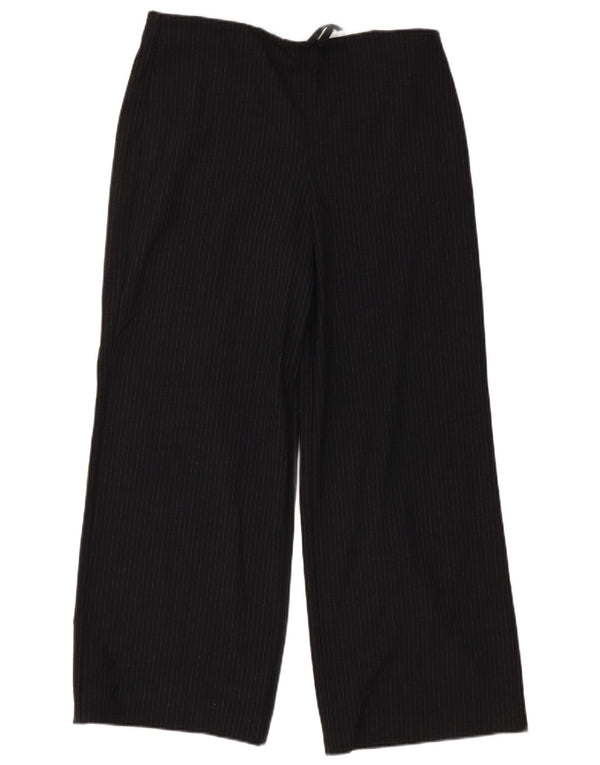 Zara bukser med brede ben til kvinder XS W25 L28 grå stribet polyester