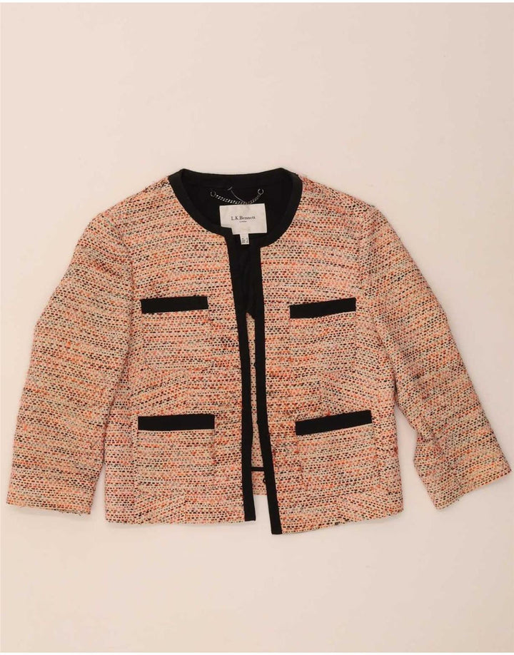 L.K. Bennett Womens 3/4 ærme 2-delt sæt UK 10 Small Orange Flecked