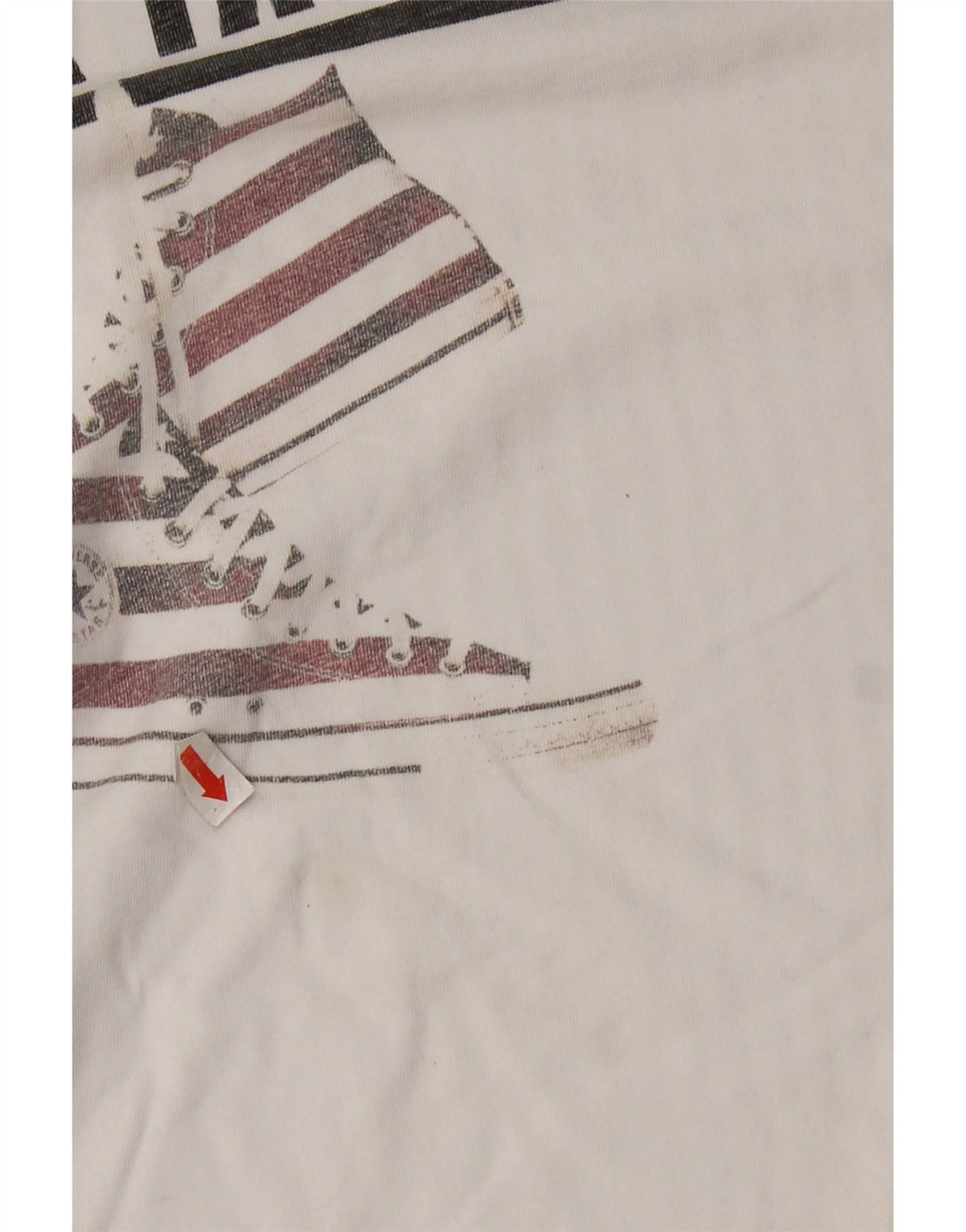 Converse Herre Chuck Taylor Grafisk T-Shirt Top Medium Hvid Bomuld