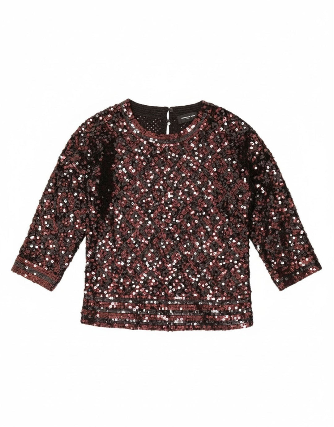 Lawrence Grey Dame 3/4-ærmet bluse Top UK 10 Small Black Acryl