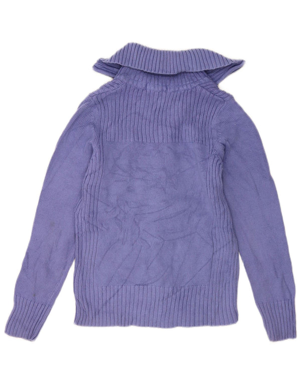 Marks & Spencer Dame Cardigan Sweater UK 12 Medium Lilla Bomuld