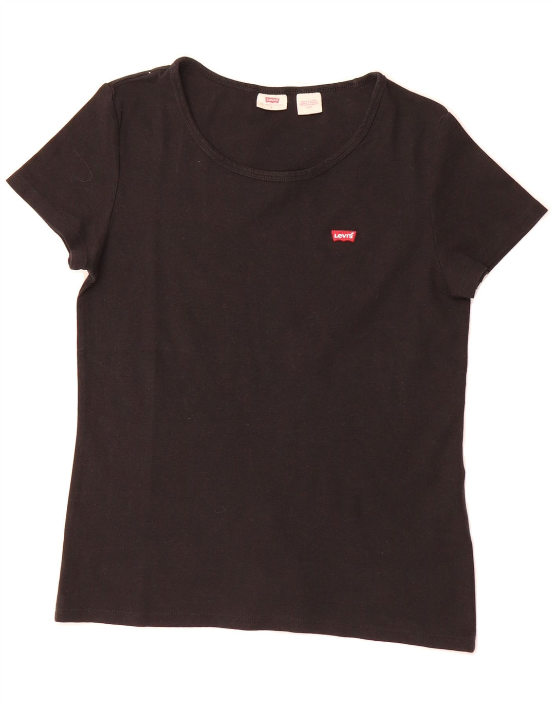 LEVI'S Womens T-Shirt Top UK 14 Large Black Vintage Levi's and Second-Hand Levi's from Messina Hembry 