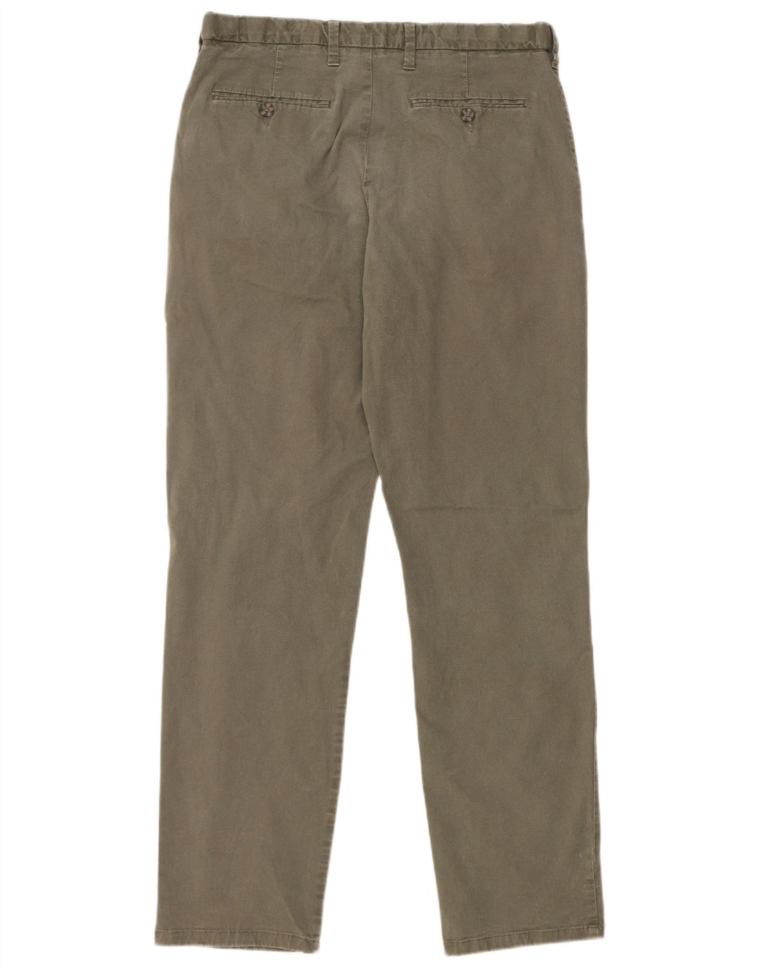 Marks & Spencer Herre Regular Fit Chinobukser W34 L33 Khaki Bomuld