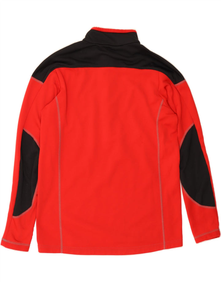 HIGH COLORADO Mens Zip Neck Top Long Sleeve UK 40 Medium Red Colourblock Vintage High Colorado and Second-Hand High Colorado from Messina Hembry 