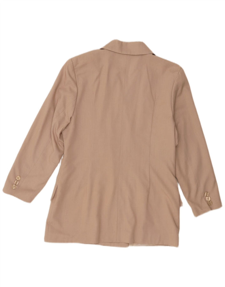 Ecco Dame Dobbeltradet Blazer Jakke EU 38/40 Medium Beige Polyester