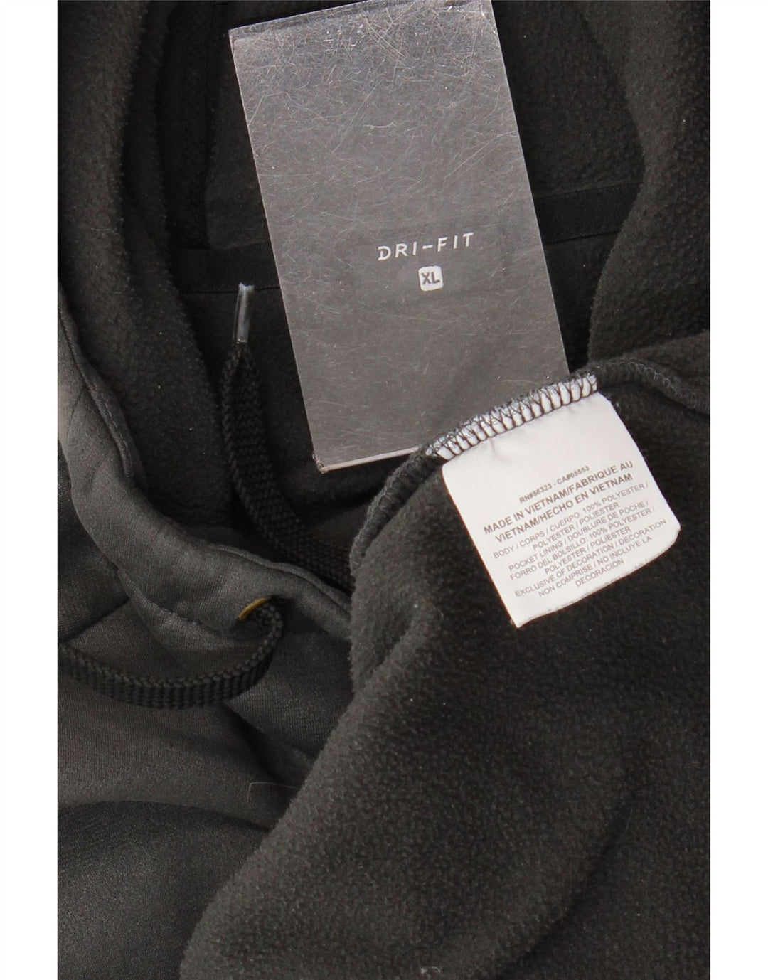 NIKE Herre Dri Fit grafisk hættetrøje XL Grå polyester