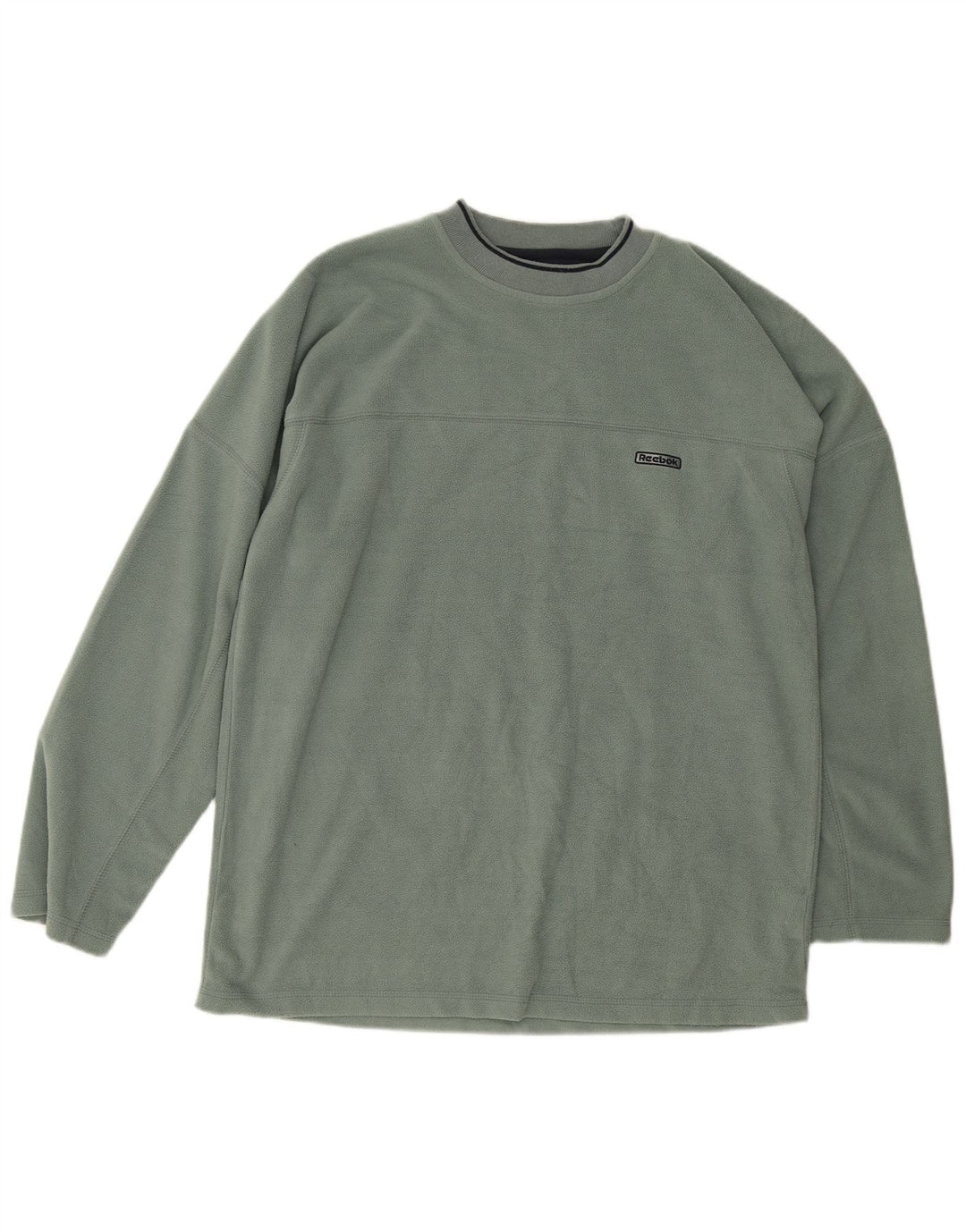 Reebok Herre Fleece Jumper UK 40 Medium Green Polyester