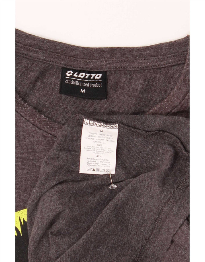 Lotto Herre grafisk T-shirt Top mellemgrå bomuld