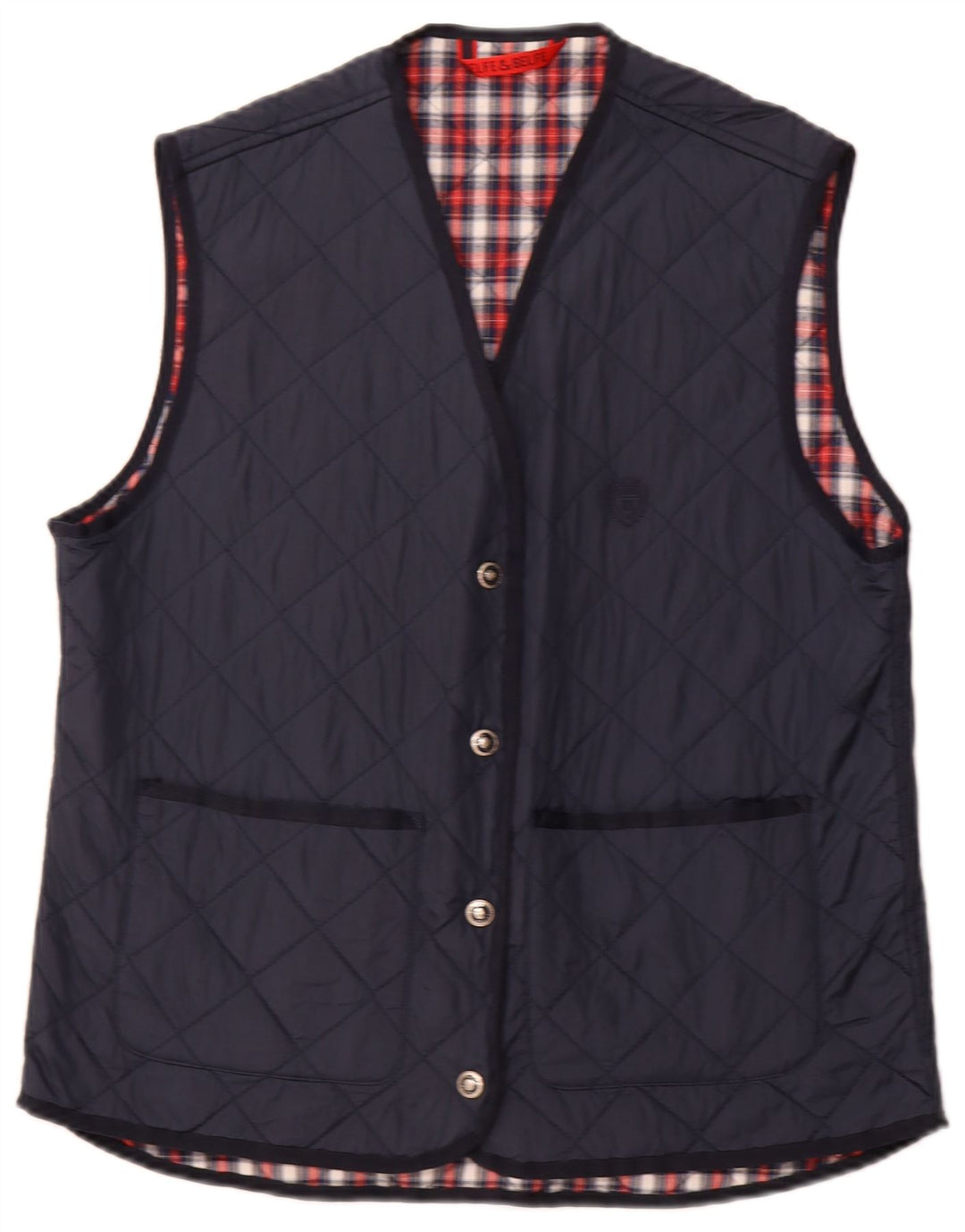 BELFE & BELFE Herre Quiltet Gilet IT 46 Small Navy Blue Nylon
